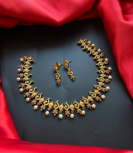 Antique Premium Necklace with Earring